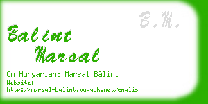 balint marsal business card